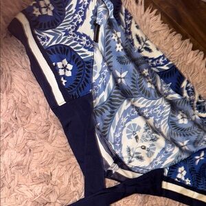 Blue and White Patterned Top. Never Worn